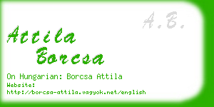 attila borcsa business card